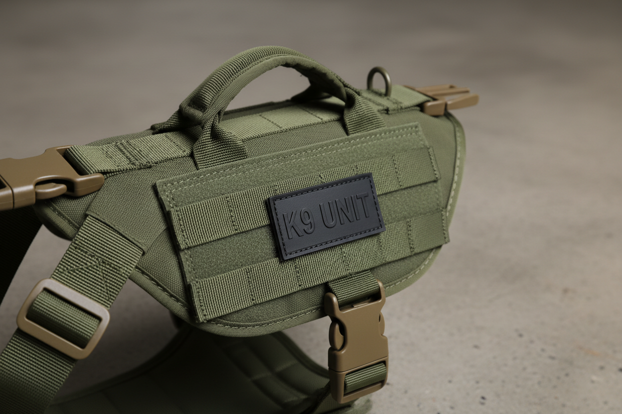 Close-up of harness details